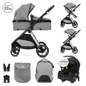 Д.КОЛИЧКА ASPEN GREY 3в1 до 22кг с трансформираща