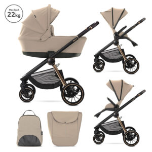 Д.КОЛИЧКА BIANCA BEIGE WARM 2 В 1 до 22кг + АДАПТО