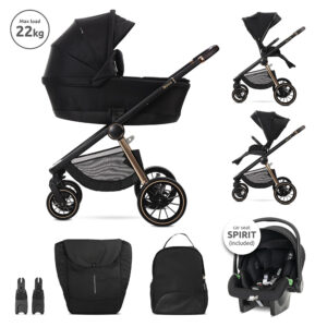 Д.КОЛИЧКА BIANCA BLACK 3 В 1 до 22кг с кош за ново