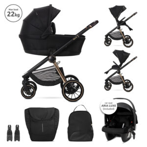 Д.КОЛИЧКА BIANCA BLACK 3 В 1 до 22кг с кош за ново