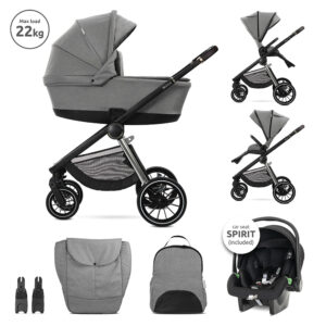 Д.КОЛИЧКА BIANCA GREY 3 В 1 до 22кг с кош за новор