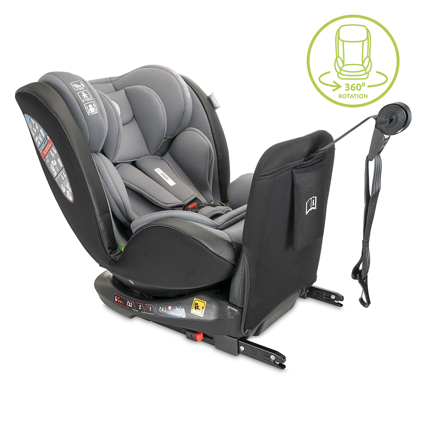 СТОЛ ЗА КОЛА ARES GREY i-Size 40-150 CM ISOFIX 360