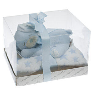 GAMBERRITOS Одеало 80х110см. + играчка Сънчо, синьо