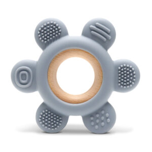 СИЛИКОНОВА ГРИЗАЛКА С БУК ЦВЕТЕ NATURAL GREY