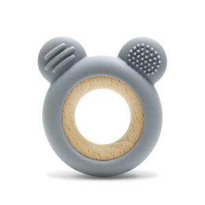 СИЛИКОНОВА ГРИЗАЛКА С БУК МЕЧЕ NATURAL GREY