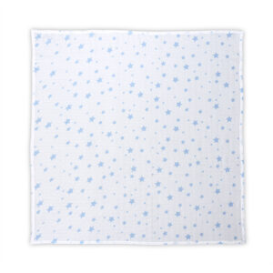 ПАМУЧНА ПЕЛЕНА 80/80 СМ WHITE WITH AQUATIC STARS