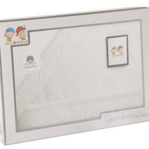 GAMBERRITOS Комплект летни чаршафи, 3 части за легло 60х120см., бродерия точки