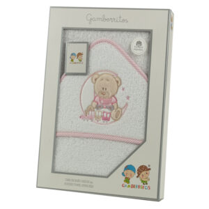 GAMBERRITOS Хавлия 100х100 см., Мече розов кант