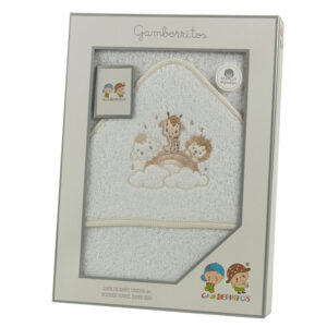 GAMBERRITOS Хавлия 100х100 см., Животни бежов кант