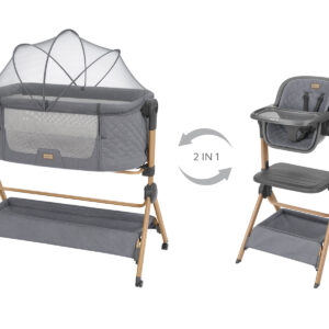 2в1 Мини кошара + Стол за хранене Sleat Me Grey