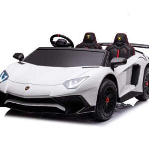 Акумулаторна кола Licensed Lamborghini Aventador SVJ White + батерия 24V/10AH