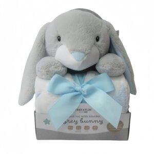 Free2Play Одеало 90х75см + Играчка Зайче синьо