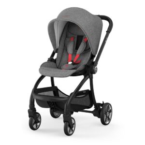 Kiddy количка Evostar Light 1 Grey Melange - Hot Red - шаси и летен кош