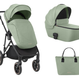 Комбинирана количка 2в1 с кош за новородено Thea Army Green 2024