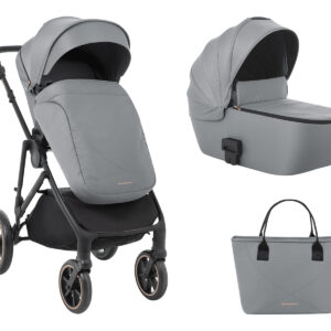 Комбинирана количка 2в1 с кош за новородено Thea Grey 2024