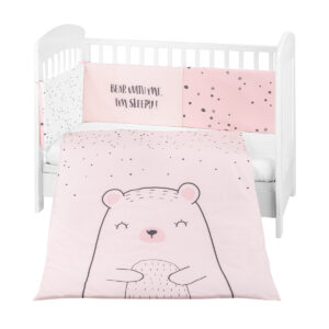 Бебешки спален комплект 2 части EU style 60/120 Bear with me Pink
