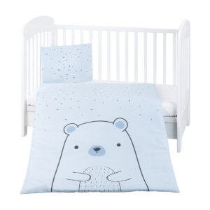 Бебешки спален комплект 5 части Bear with me Blue
