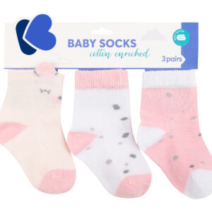 Бебешки чорапи с 3D уши Bear with me Pink 2-3г