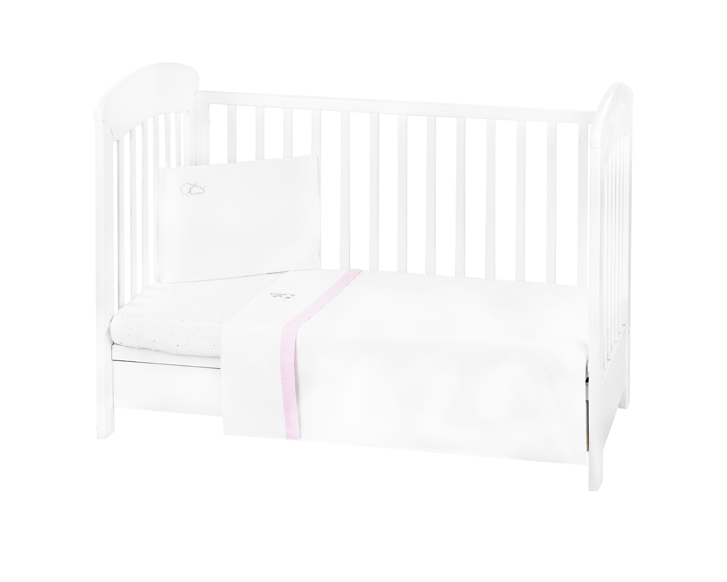 Бебешки спален комплект с бродерия 3 части EU Style 70/140 Dream Big Pink