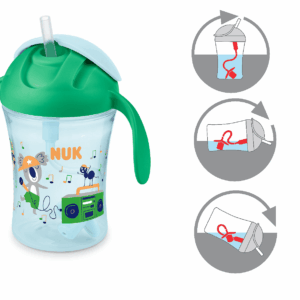 Чаша MOTION CUP 230мл., със сламка, зелена, 8+ мес.