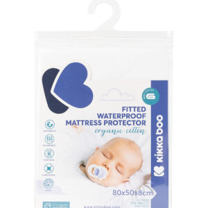 Протектор за матрак с борд - органичен памук 80/50/8 см за мини кошара