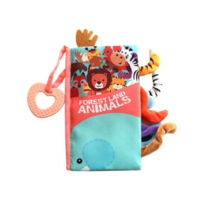 Образователна текстилна книжка с чесалка Forest animals