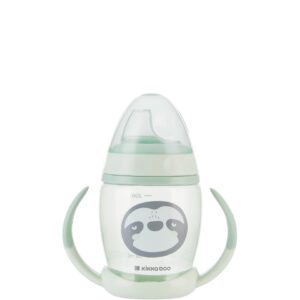 Чаша със силиконов накрайник 200мл Happy face Mint