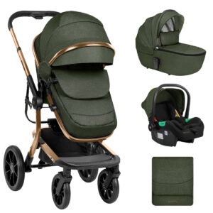 Комбинирана количка 3в1 с твърд кош Irene Army Green 2024