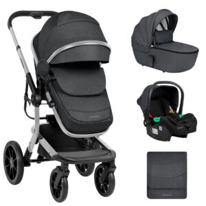 Комбинирана количка 3в1 с твърд кош Irene Dark Grey 2024