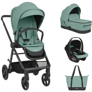 Комбинирана количка 3в1 с кош за новородено Mia Mint