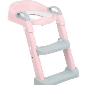 Тоалетна седалка със стълба Lea Pink