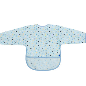 Непромокаем лигавник с ръкави и джоб Arty Blue Pattern