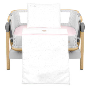 Бебешки спален комплект за мини-кошара 3ч Dream Big Pink