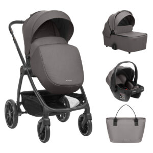 Комбинирана количка 3в1 с кош за новородено Modena Dark Grey