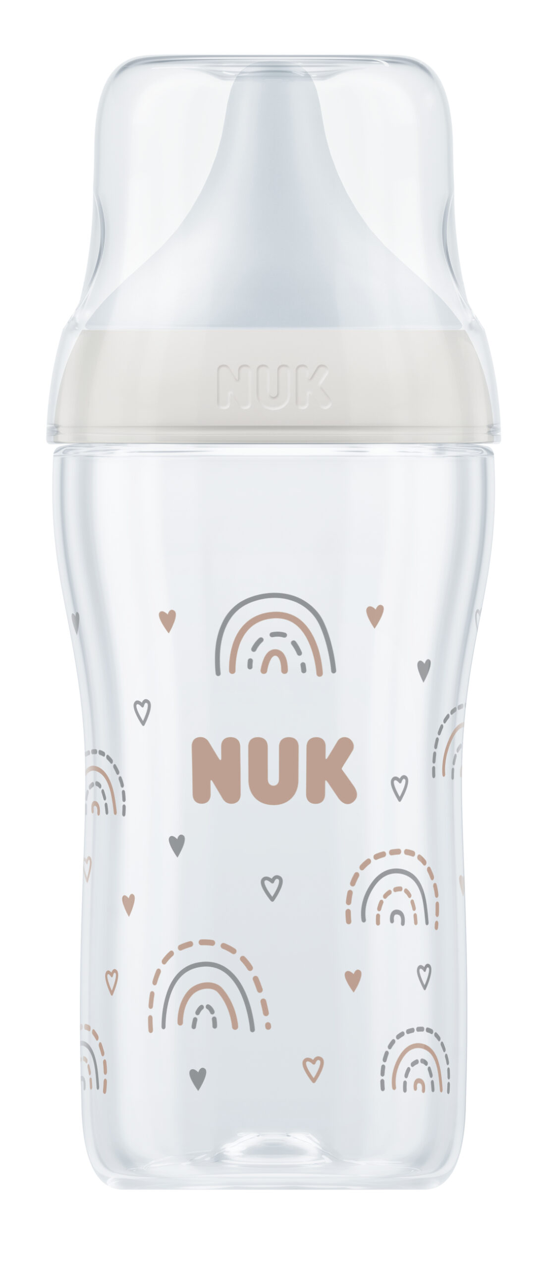 NUK Perfect Match Шише РР 260мл. със силиконов биберон за хранене M, 3+ мес. Дъга