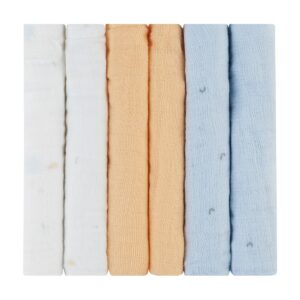 Комплект 6 бр муселинови кърпички 30х30 см Stripy Friends