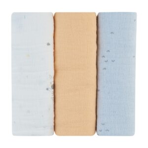 Комплект 3 бр муселинови пелени 75х75 см Stripy Friends