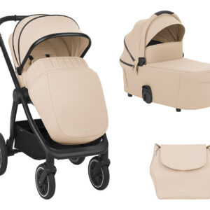 Комбинирана количка 2в1 с кош за новородено Naya Beige