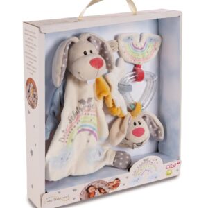 NICI Подаръчна кутия - Дрънкалка+кърпичка за гушкане 25х25см, Бъни