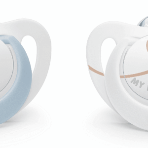 NUK бибeрон залъгалка силикон 0-2мес. 2бр. STAR момче