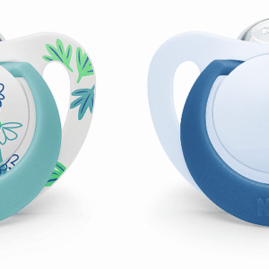 NUK биберон залъгалка силикон 6-18 мес. 2бр. STAR - момче