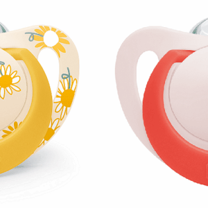 NUK биберон залъгалка силикон 6-18 мес. 2бр. STAR - момиче