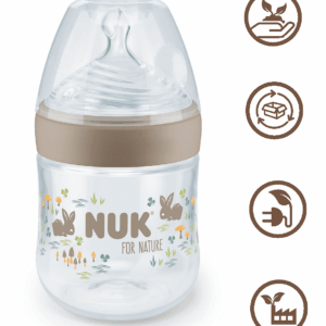 NUK for NATURE Шише РР Temperature Control 150мл. със силиконов биберон 0+ S - Бежов