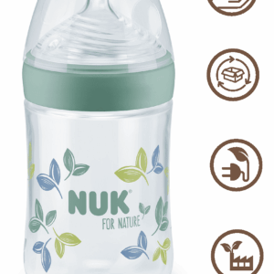 NUK for NATURE Шише РР Temperature Control 260мл. със силиконов биберон М - Зелен