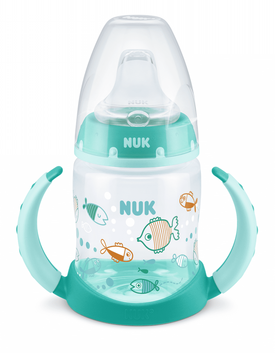 NUK First Choice РР Шише Temperature Control 150мл силиконов накрайник за сок ,микс - Зелен