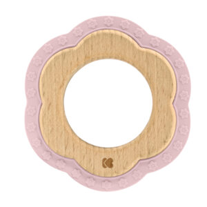 Чесалка дърво-силикон Flower Pink