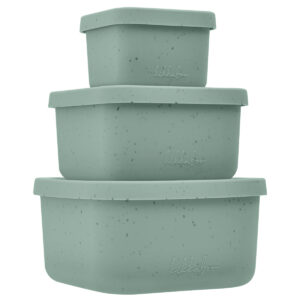 Сет кутии за храна 3 бр Platinum Silicone Sage