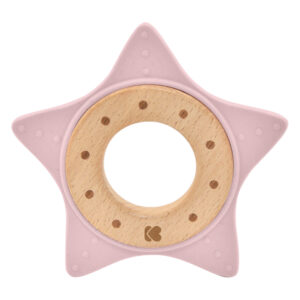 Чесалка дърво-силикон Star Pink