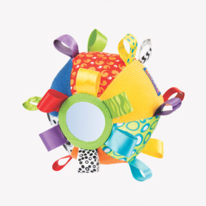 Звъняща мека топка с етикети PLAYGRO, 3м+