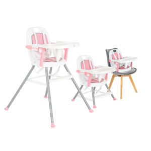 Детски стол за хранене Amaretti 3в1 розов